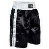 FIGHT-FIT - Short de Boxe Long / Noir-Blanc / Large