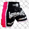 FIGHTERS - Pantaloncini Muay Thai / Elite Muay Thai / Nero-Rosa