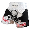 FIGHTERS - Pantaloncini Muay Thai / Skull / Bianco-Nero