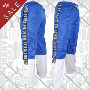 FIGHT-FIT - Pantalons de formation / Bleu-Blanc / Large