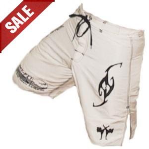 FIGHT-FIT - Pantaloncini da MMA / Brazilian / Bianco / Small