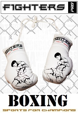FIGHT-FIT - Mini Guantones de Boxeo / Muay Thai / Blanco