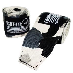 FIGHTERS - Fasce da Boxe / 450 cm / elastico / Camo Grigio-Nero