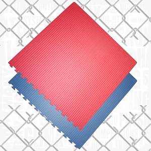 Judomatten / 100 x 100 x 4.0 cm / MMA BJJ Matten / Kampfsportmatten / Blau-Rot