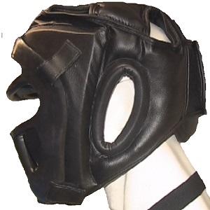 FIGHTERS - Kopfschutz mit Gitter / Double Protect / Schwarz / Medium