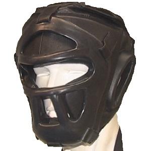 FIGHTERS - Kopfschutz mit Gitter / Double Protect / Schwarz / Small