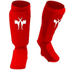 FIGHTERS - Shin guard / Combat / Red / Small