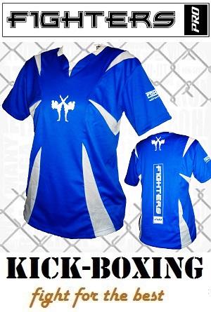 FIGHTERS - Kick-Boxing Shirt / Competition / Blue / Medium