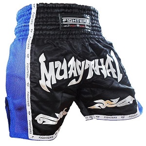 FIGHTERS - Pantaloncini Muay Thai / Elite Muay Thai / Nero-Blu / XS