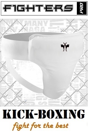 FIGHTERS - Male Groin Guard / Protect / White / Large