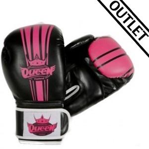 Queen - Guantes de Boxeo  / Fantasy 1 / Negro-Rosado / 12 oz