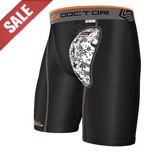 Shock Doctor - Short de compresión con protector de ingle AirCore Soft / Negro / Small