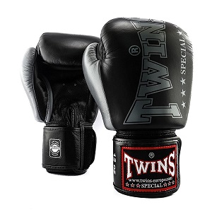 Twins - Boxing Gloves / BGVL-8 / Black-Grey / 12 oz