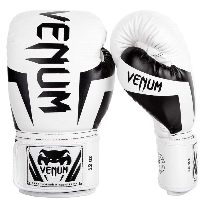 Venum - Boxing Gloves / Elite / White-Black / 12 oz