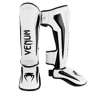 Venum - Espinilleras / Elite / Blanco-Negro / Medium