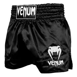 Venum - Short de Fitness / Classic  / Negro-Blanco / Small