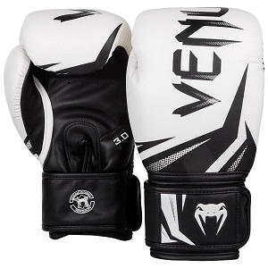 Venum - Boxing Gloves / Challenger 3.0 / White-Black / 14 oz